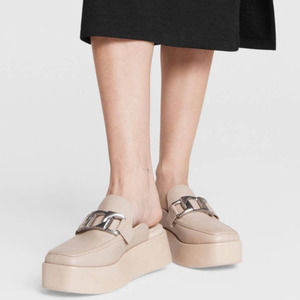 RAG & BONE Ivory Logan Platform Leather Slip On Loafer 2400